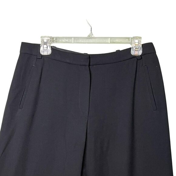 Armani Collezioni Pants Womens 10 Black Wide Leg Wool Trousers Made Italy Office - Picture 14 of 15